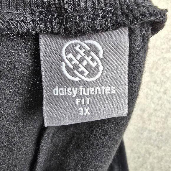 Daisy Fuentes Womens Jogger Pants Black Size 3X Plus Fit Polyester Blend - Picture 3 of 6
